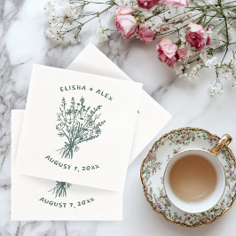 WildblomBouquet Rustic Whimsical Bröllop Bloom Pappersservett