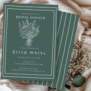 WildblomBouquet Rustic Whimsical Möhippa Inbjudningar