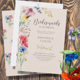 WildblomBridesmaids Luncheon Land Blommigt Inbjudningar
