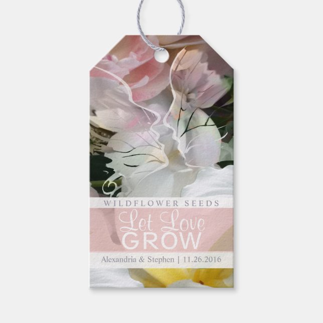 WildblomBröllop Gift Märkres Presentetikett (Framsidan)