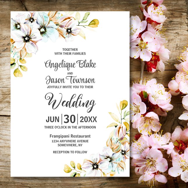 WildblomBröllop Inbjudningar (Skapare uppladdad)