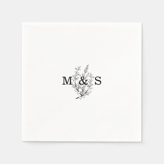 WildblomBröllop Pappersservett (Framsidan)