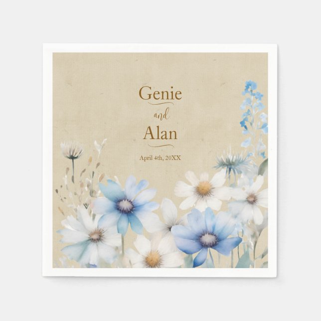 WildblomBröllop Pappersservett (Framsidan)
