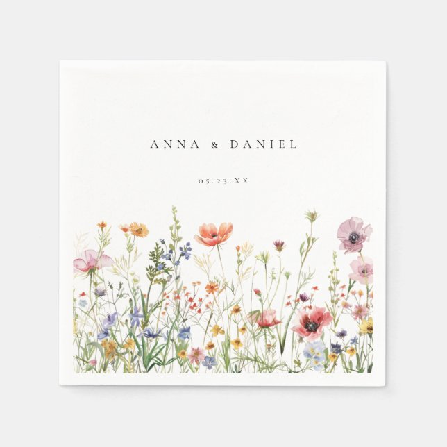 WildblomBröllop Pappersservett (Framsidan)