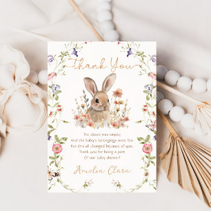 WildblomBunny Rabbit Girl Shower Tack Kort