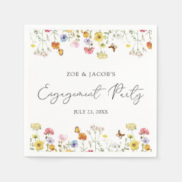 WildblomButterflies Boho Förlovningsfest Pappersservett