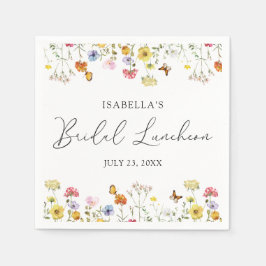 WildblomButterflies Boho Möhippa Luncheon Pappersservett