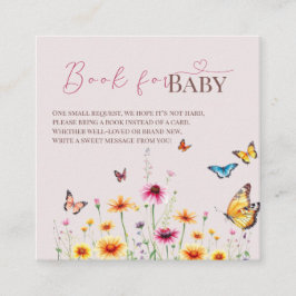WildblomButterfly Baby i Bloom Baby Shower Tilläggskort