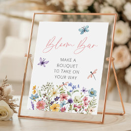 WildblomButterfly Baby Shower Bloom Pub Poster