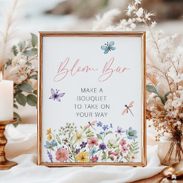 WildblomButterfly Baby Shower Bloom Pub Poster