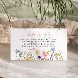 WildblomButterfly Baby Shower Bokar för Baby Tilläggskort
