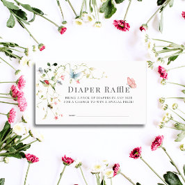 WildblomButterfly Bee Baby Diaper Raffle Biljett Tilläggskort
