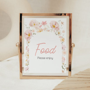 Wildblomch Arch Baby i Bloom Baby Shower Food Poster