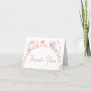 Wildblomch Arch Baby i Bloom Baby Shower Tack Kort