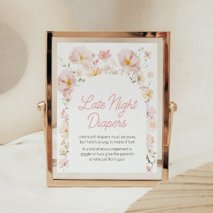 Wildblomch Arch Baby i Bloom Late Night Diaper Poster