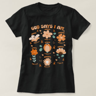WildblomChristian Leukemia Gud säger att jag är T Shirt