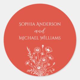 Wildblome Elegance- Wedding Stickers Runt Klistermärke