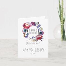 Wildblomens Blommigt med Feathers Mors dag Kort
