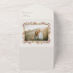 Wildblomfoto Beige Bröllop om förseglingen och s