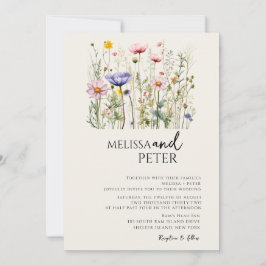 Wildblomfoto Bröllop Inbjudningar