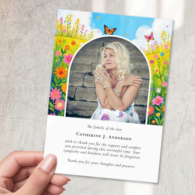 Wildblomfoto Sympathy Funeral Memorial Tack Kort (Skapare uppladdad)