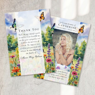 Wildblomfoto Sympathy Funeral Memorial Tack Kort