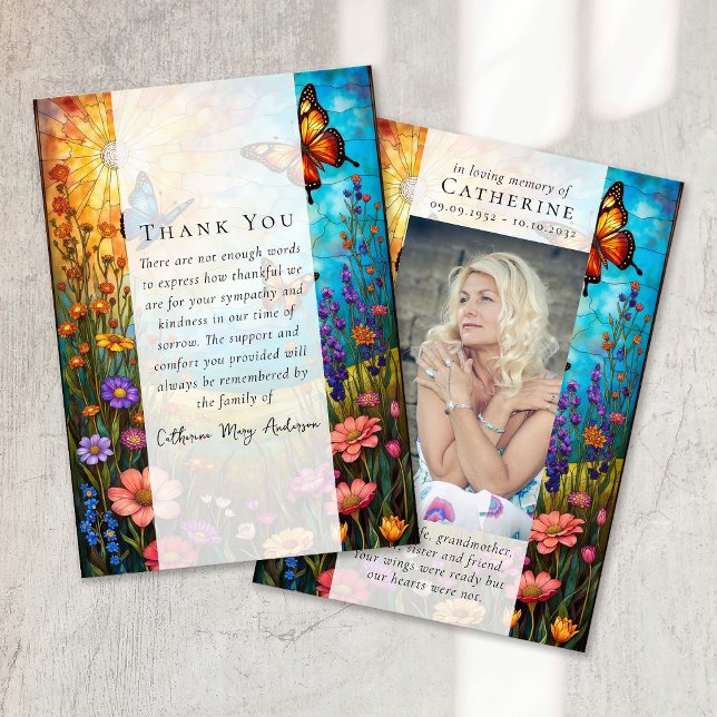 Wildblomfoto Sympathy Funeral Memorial Tack Kort (Skapare uppladdad)