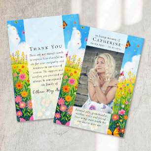 Wildblomfoto Sympathy Funeral Memorial Tack Kort
