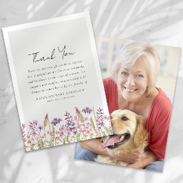 Wildblomfoto Sympathy Funeral Tack Kort