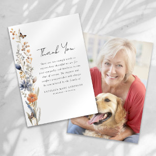 Wildblomfoto Sympathy Funeral Tack Kort