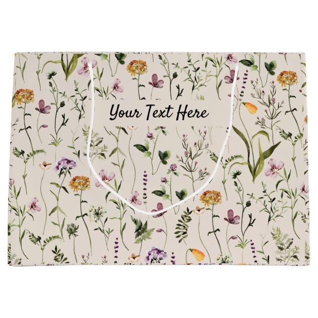 WildblomGarden Mönster Anpassningsbar Gift Bag (Framsidan)