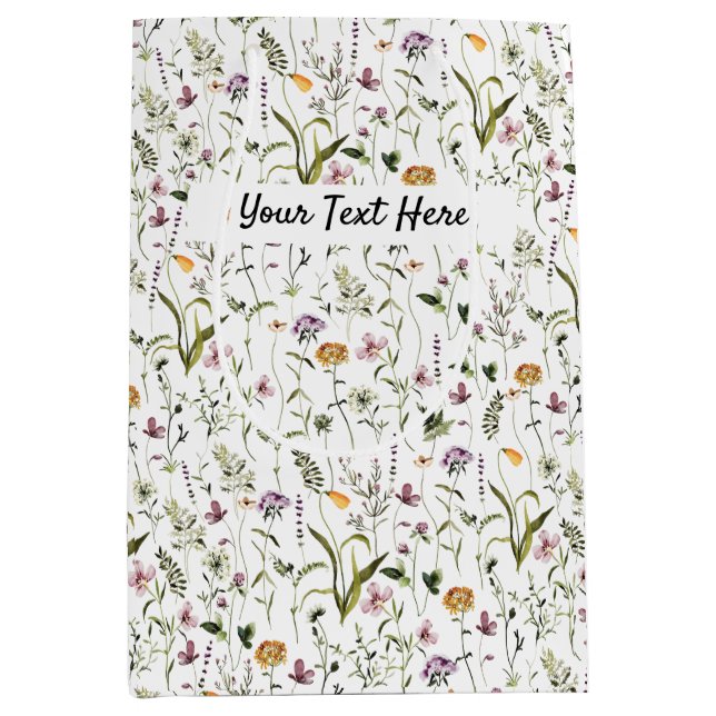 WildblomGarden Mönster Anpassningsbar Gift Bag (Framsidan)