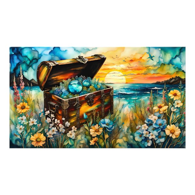 WildblomGarden Treasure Chest Fototryck (Framsidan)