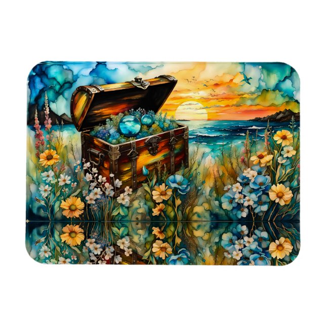 WildblomGarden Treasure Chest Magnet (Horisontell)