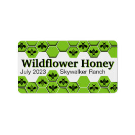 Wildblomhoneycomb Honeycomb Burk Adressetikett
