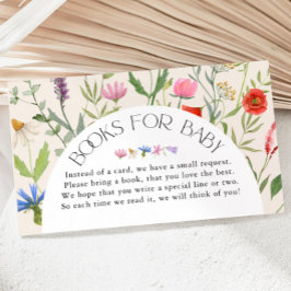 Wildblomige Neutralt Bokar for Baby Shower Tilläggskort