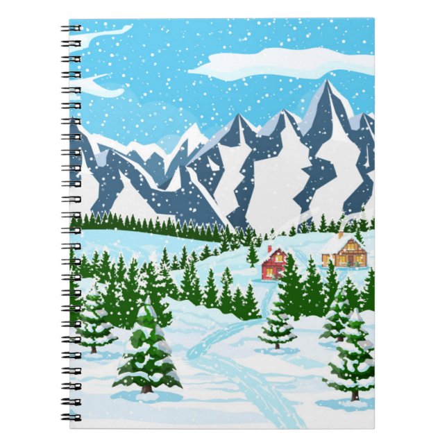 Wildblomkactus mönster i en vattenfärg stil. F Anteckningsbok (Framsidan)