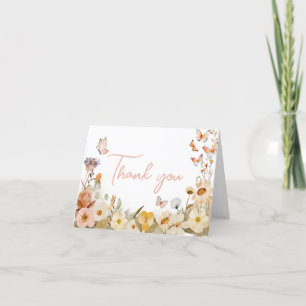 WildblomLittle Butterfly Baby Shower Tack Kort