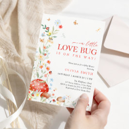 WildblomLittle Kärlek Kryp Baby Shower Inbjudningar