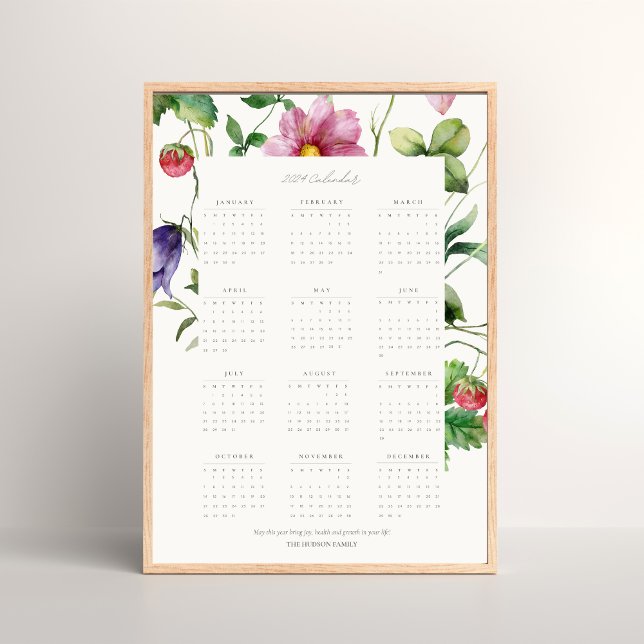 Wildblomma 2024 Fullt Motiveringskalender Poster (Skapare uppladdad)
