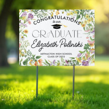Wildblomma 2025 Studenten Gräsmatta Yard-tecken