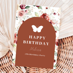Wildblomma 7:e Birthday Kort