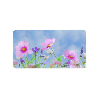 Wildblomma Adressetikett