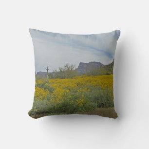 Wildblomma Arizona Desert Gult Flower Southwest Kudde