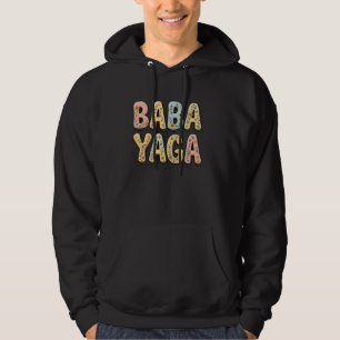 Wildblomma Baba Yaga Blommigt Mors dag Baba Yag Hoodie
