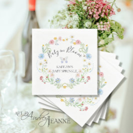 Wildblomma Baby Bloom Blommigt Watercolor Sprinkle Pappersservett