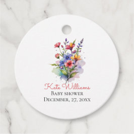 Wildblomma Baby i blomning Gåvor Etiketter