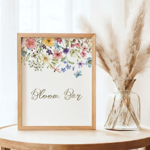 Wildblomma Baby i Bloom Baby Shower Bloom Pub Poster