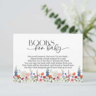 Wildblomma Baby i Bloom Baby Shower Bok Infoga Tilläggskort