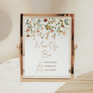Wildblomma Baby i Bloom Baby Shower Mamma Osa Pub Poster